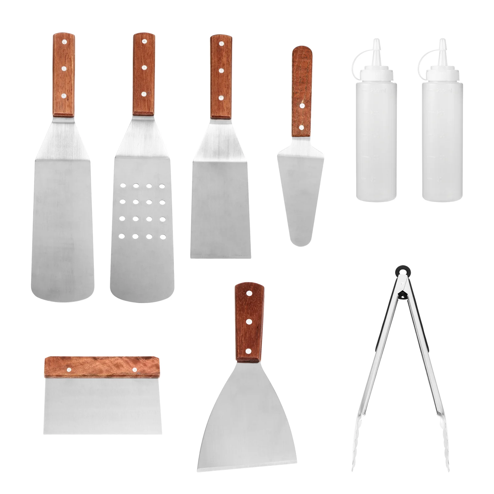 

1 Set/9pcs Stainless Steel Cooking Shovel Set Practical Barbecue Tool Kit
