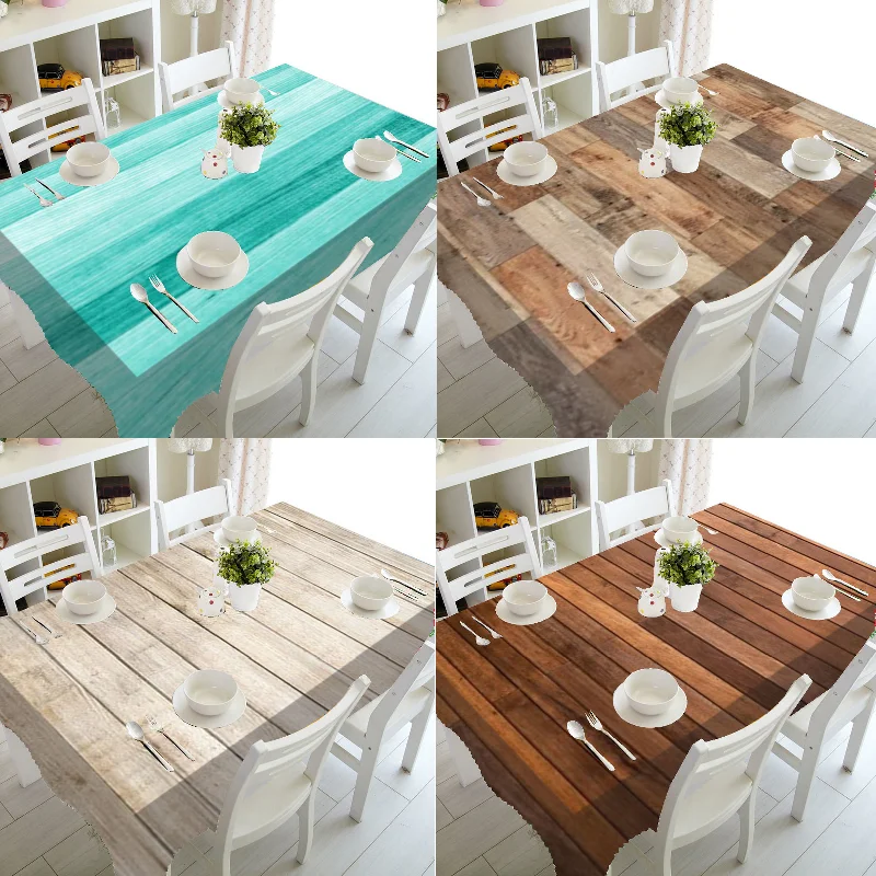 

Wood grain round tablecloth coffee table for living room sequin tablecloth dinning table cover table cloth rectangular table