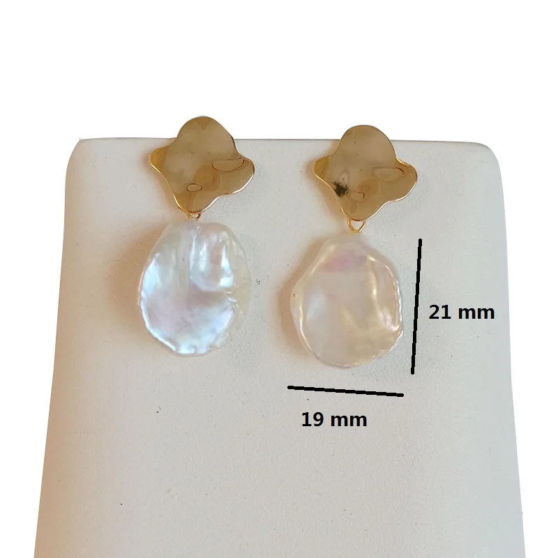 Высокое качество жемчужные серьги 100% природа Пресноводная жемчужина AAA большой