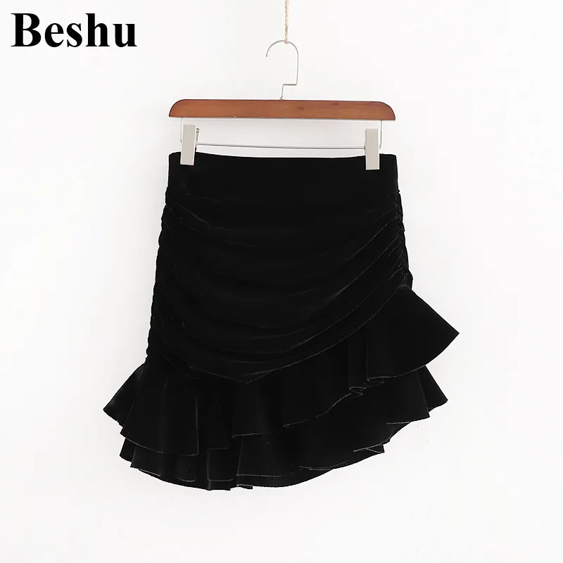 Za 2019 сексуальная юбка русалки велюровые асимметричные юбки женские вечерние