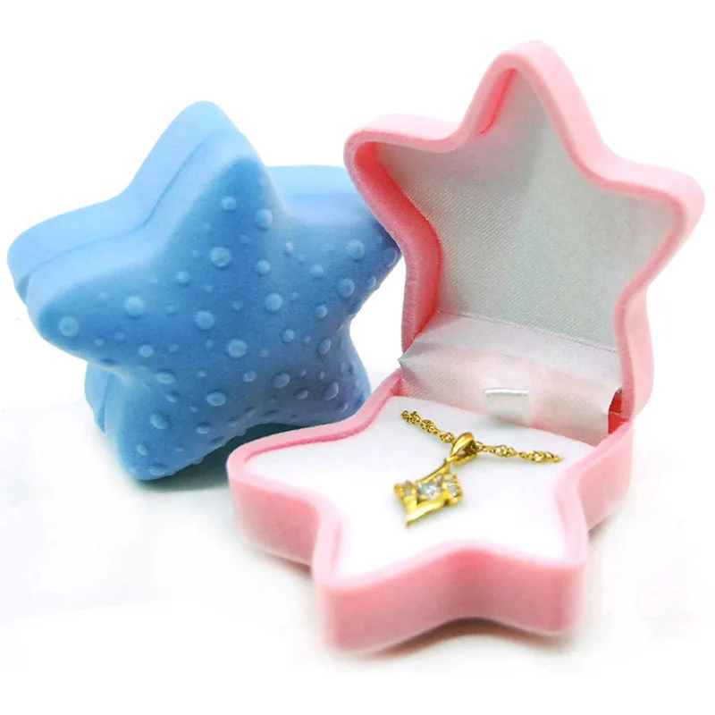 Бархатная коробка для обручальных колец серьги ожерелье коробочки украшений