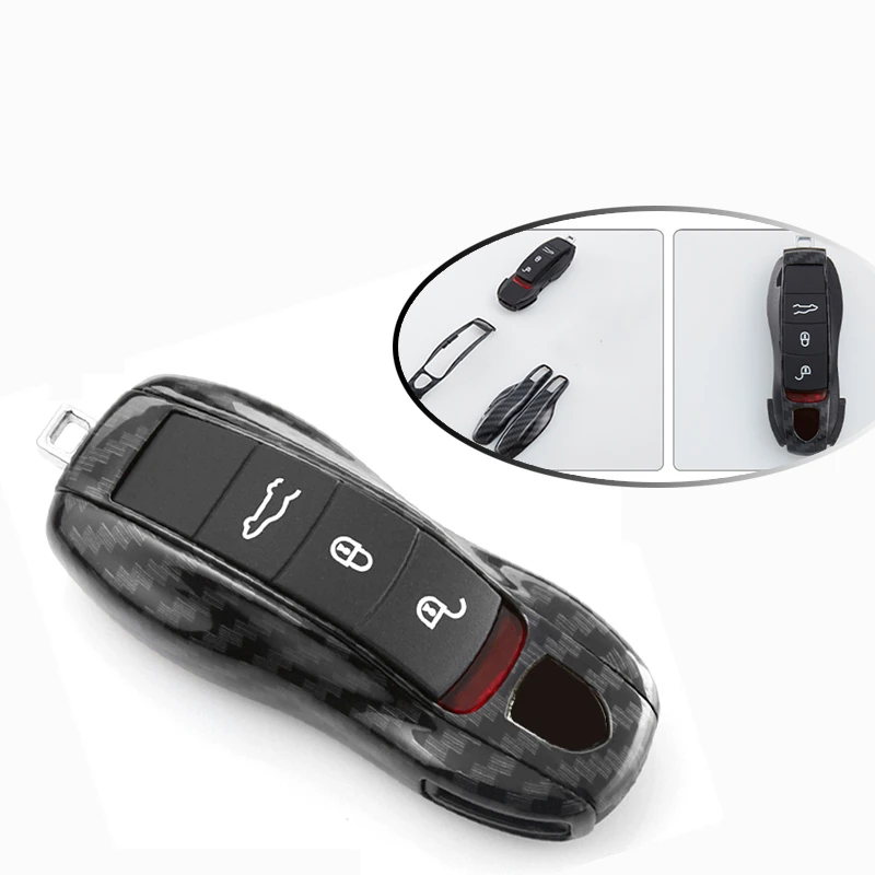 3 шт. виниловый брелок из углеродного волокна для дистанционного ключа чехол