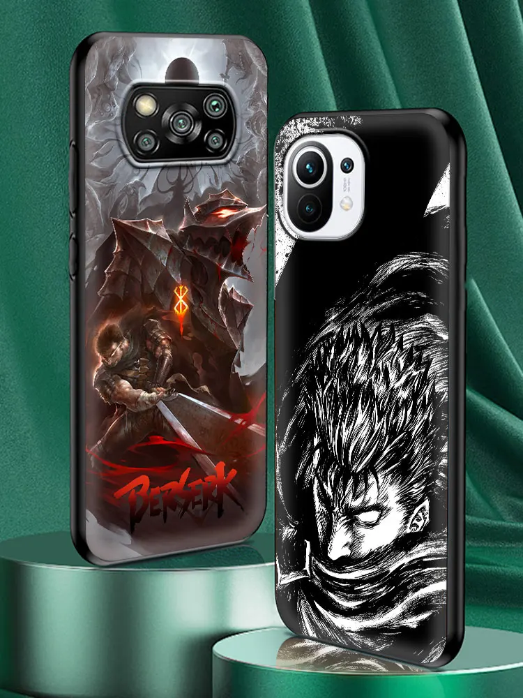 phone cover for xiaomi poco f3 m3 x3 nfc f1 shell smartphone case for mi note 10 pro lite guscio fundas berserk guts anime free global shipping