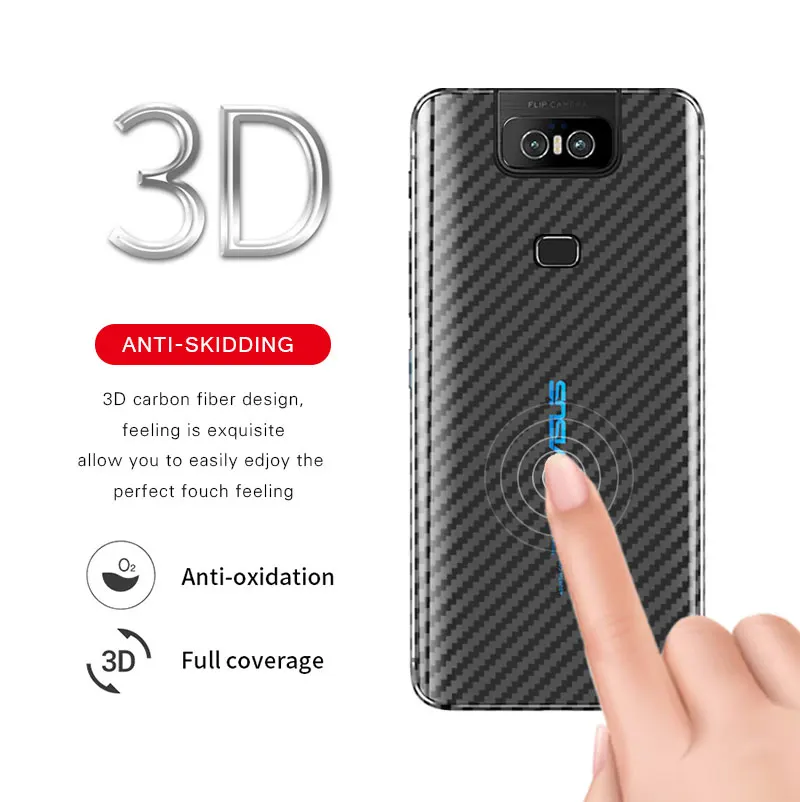 3D защитная задняя пленка из углеродного волокна для Asus Zenfone 6z 6 zs630kl Защитная