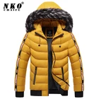 Брендовые зимние парки CHAIFENKO, Мужская модная повседневная куртка с меховым воротником и капюшоном, Мужское пальто, ветрозащитная Толстая теплая уличная Мужская парка, искусственная кожа