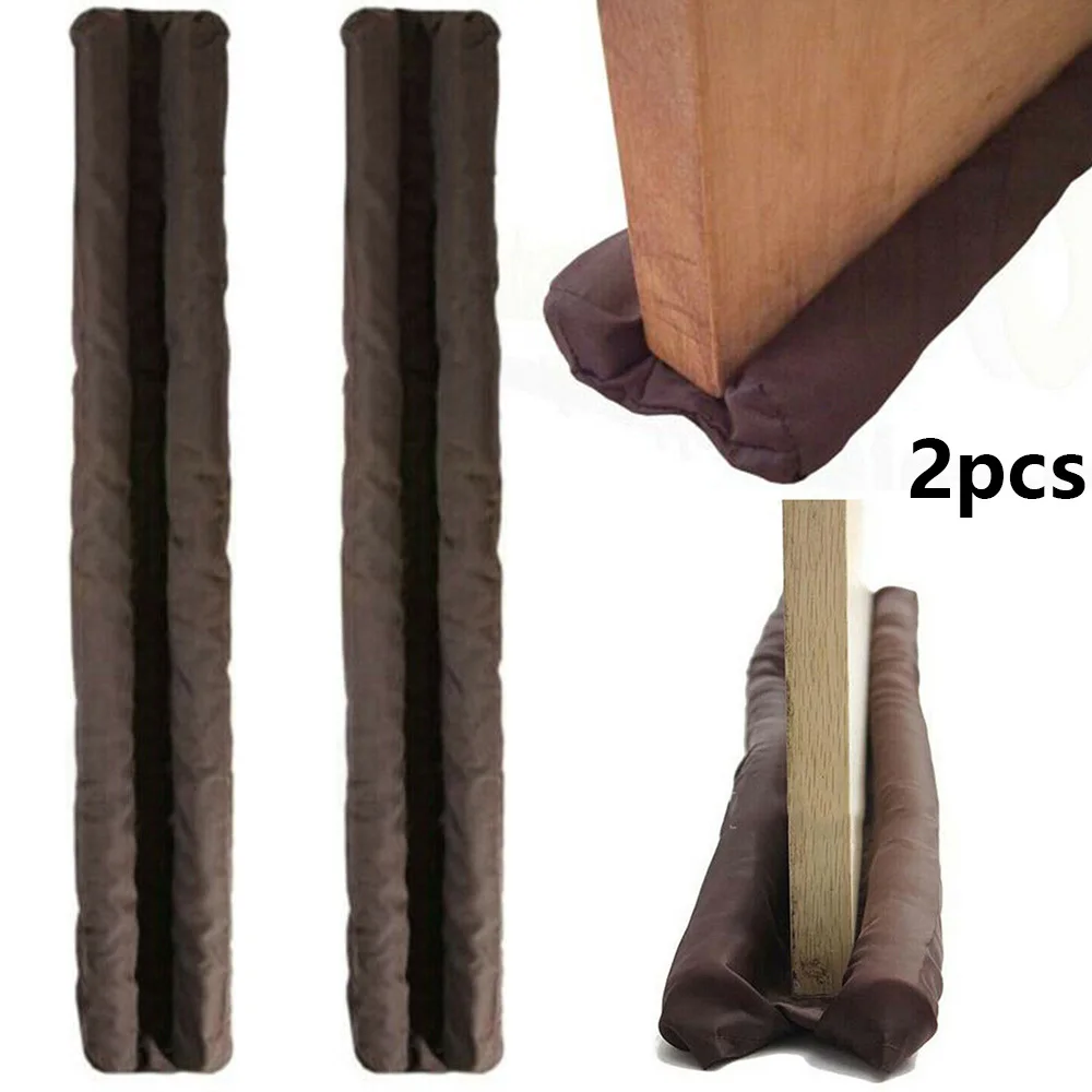 

Flexible Weather Strip Under Door Blocker EVA 93*10cm Brown Double Sided