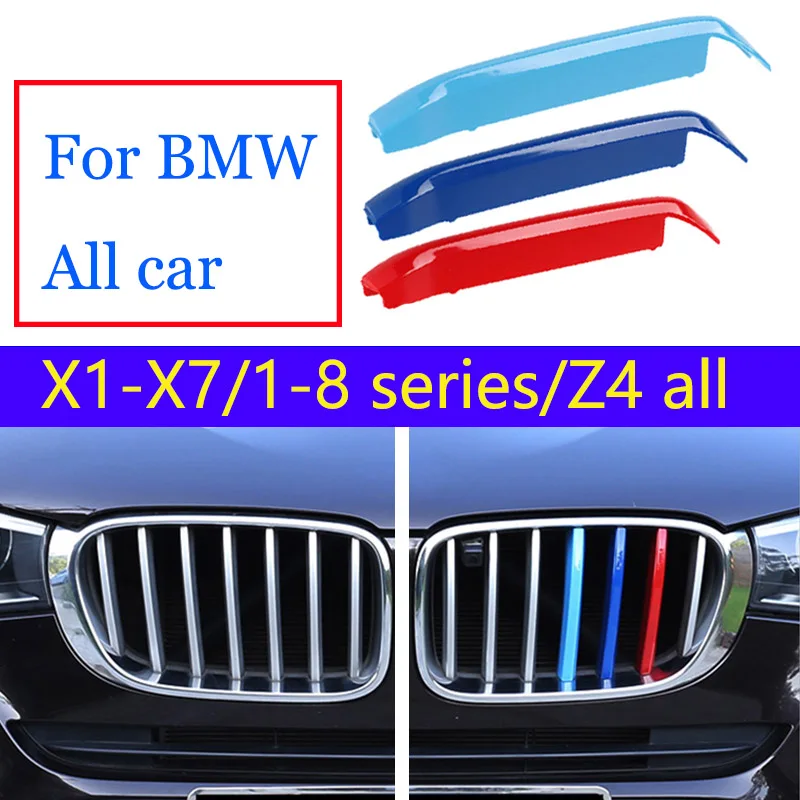 

3pcs For BMW E90 F10 F11 E53 E70 E71 E84 F48 F15 F16 E87 E81 F30 F34 G20 E46 E60 E39 G30 M Performance ABS Racing Grille Clip