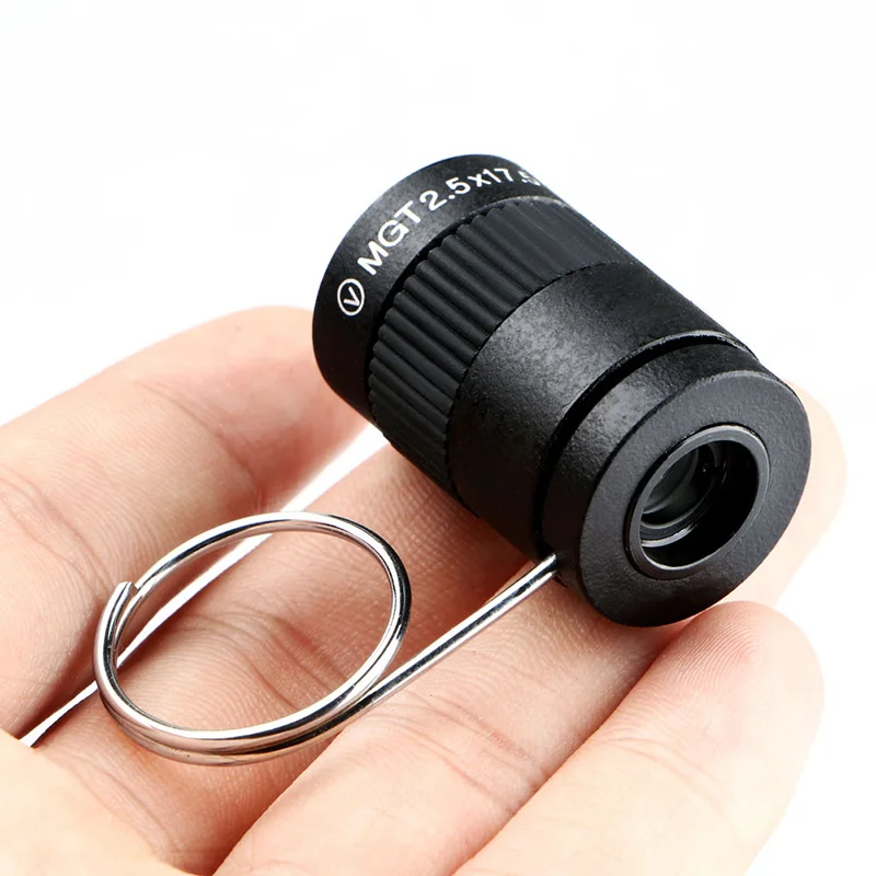 

Mini Pocket 2.5x17.5 Monocular Thumb Superfine Telescope Key Chain for Hiking Camping Sports LDF668