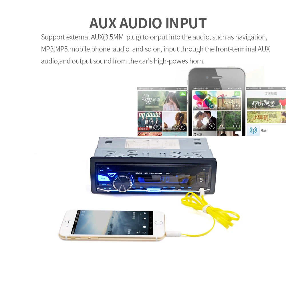 Автомобиль Радио стерео проигрыватель Bluetooth телефона AUX-IN MP3 FM/USB/1 Din/пульт дистанционного управления 12 В Прокат Авто Аудио распродажа Новинка