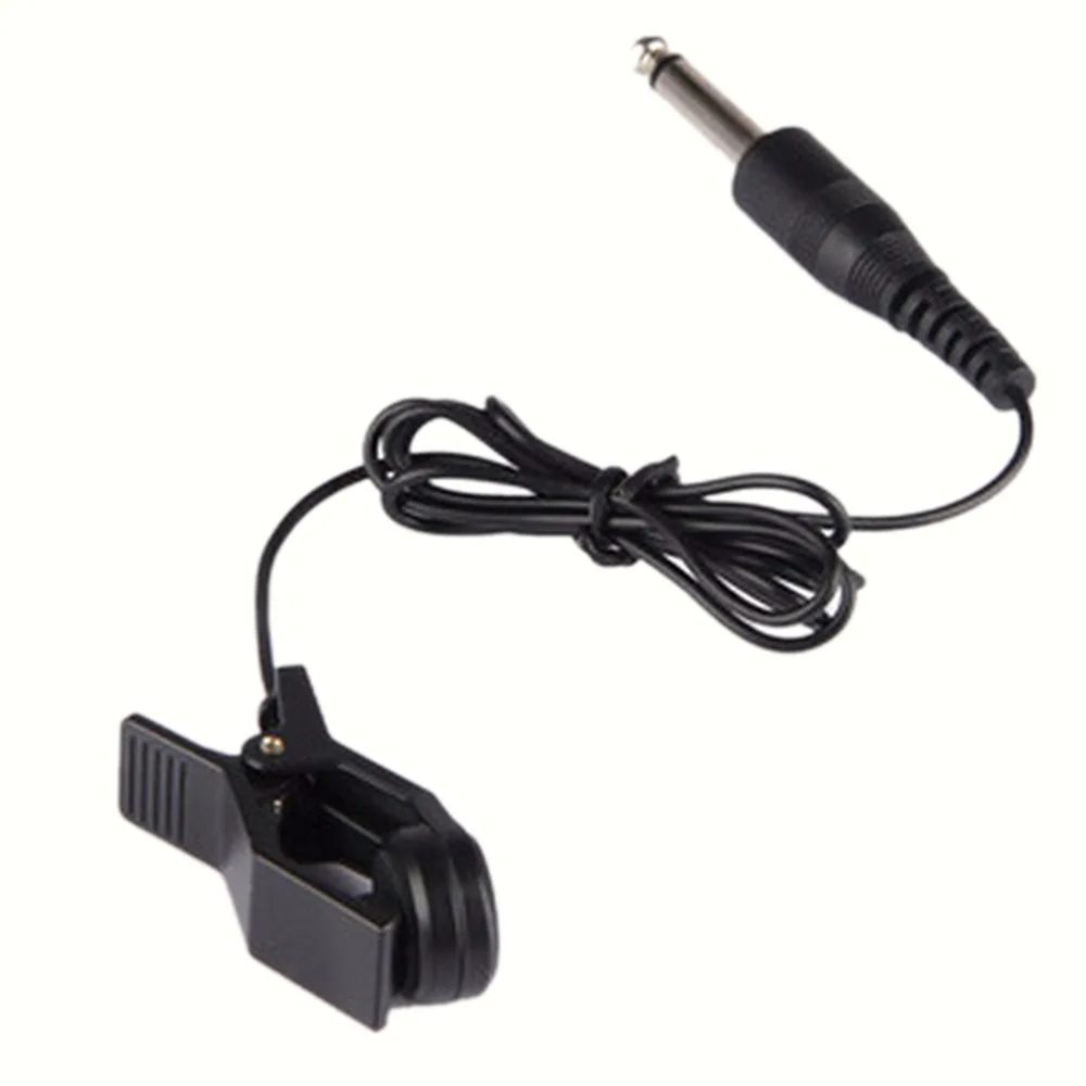 HOT!Black IRIN Universal Acoustic Piezo Guitar Vibration Sensor Tuning Clip Line Wire Pickup With 90cm Cable | Спорт и развлечения