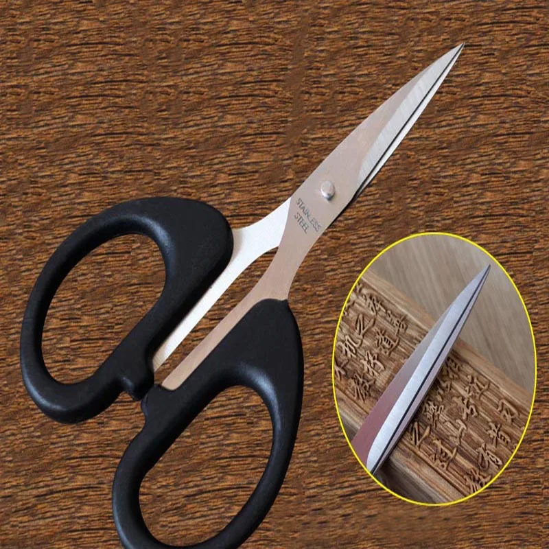 

Durable Stainless Steel Household Scissors Office Paper-cut Scissors Sharp Shears Students DIY Scissor Tool Kitchen Scissors