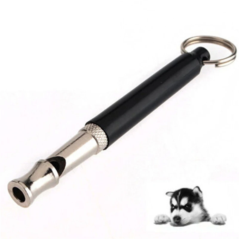 

1PC Dog Training Whistle Adjustable Sonic Sound Whistle Metal Dog Puppy Whistle With Keychain For Dog Pet Supplies