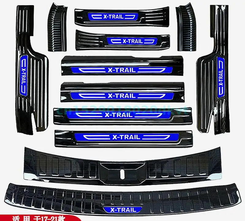 

For Nissan X-Trail Xtrail 2017-2021 High-quality stainless steel Trunk Tread Plate Trim Scuff Plate car accessories Car styling