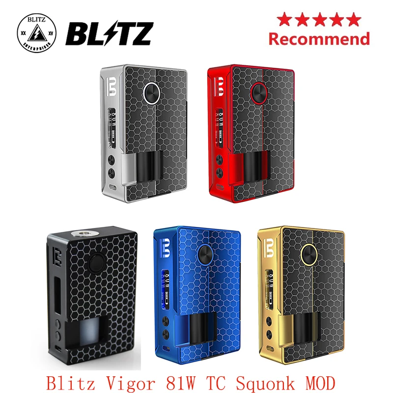 Чистота! Горячий Блиц Vigor 81 Вт TC Squonk мод питается от 18650/20700 батареи с 0 91 дюймовым oled