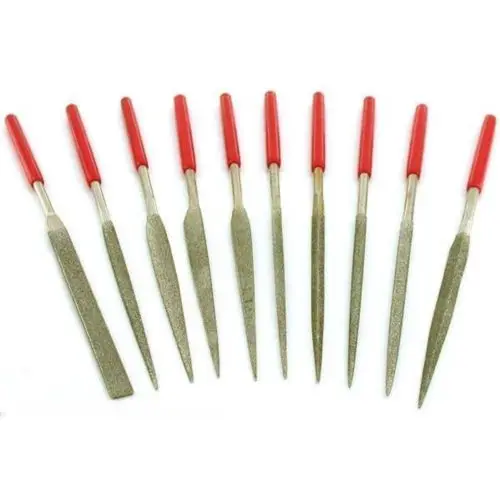 

Fixmee 10Pcs 3mm x140mm Mini Diamond Needle Metal File Set Coated Riffler for DIY Jewelry Crafts Glass Cutting Repair Tools