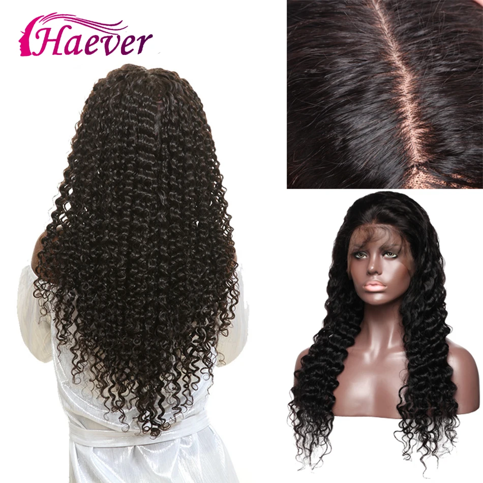 Haever бразильская глубокая волна Синтетические волосы на кружеве человеческих