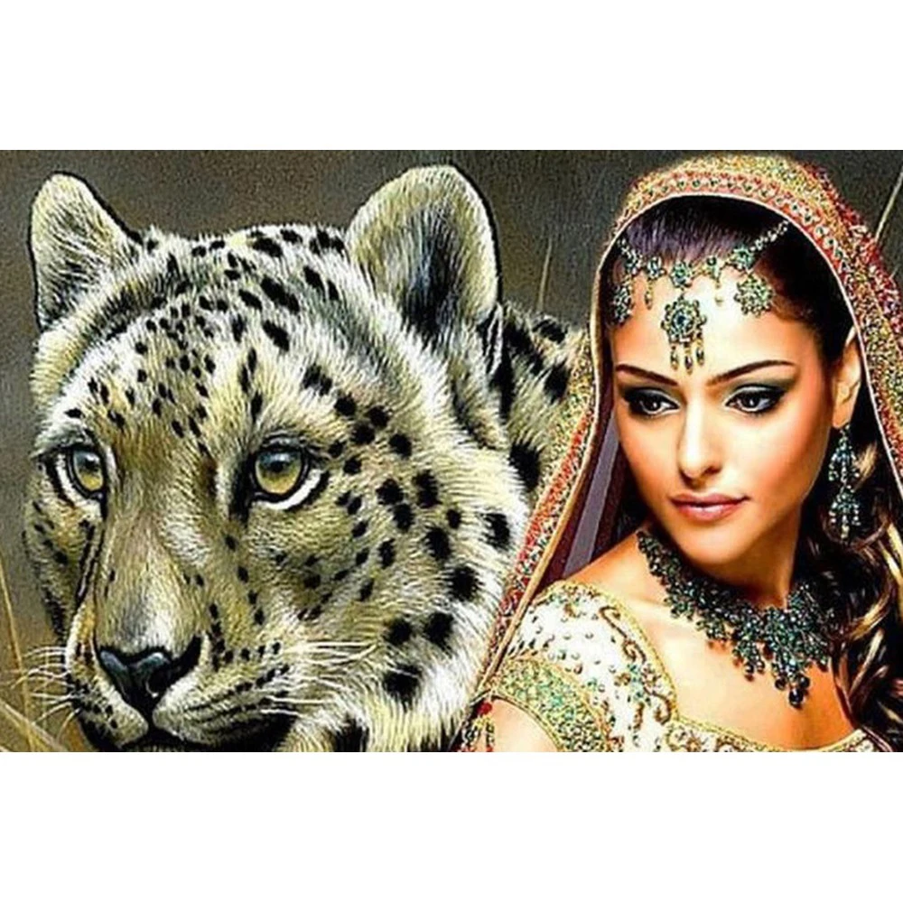 

Алмазная живопись Снежный Леопард Женская Вышивка «сделай сам» алмазная живопись Набор для вышивки крестиком постеры 5D алмазная вышивка д...