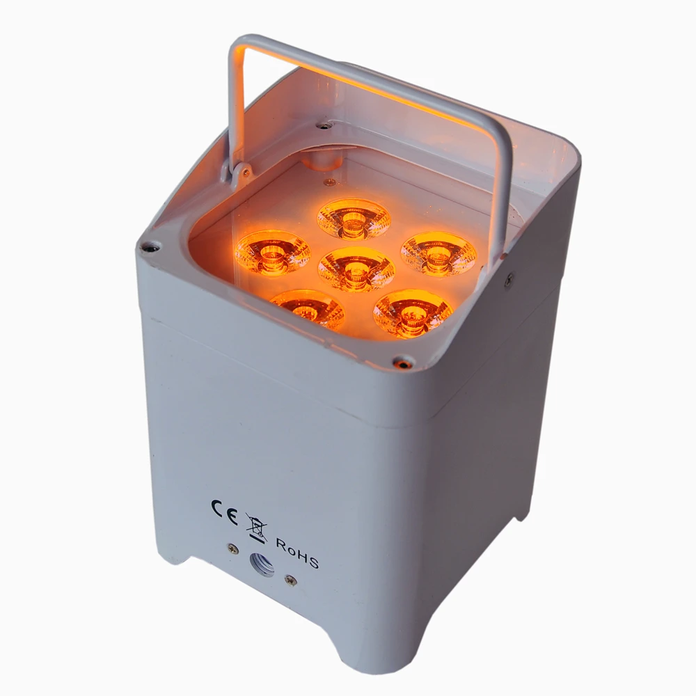Плоский беспроводной DMX светодиодный светильник TIPTOP 6x18 Вт 6 в 1 RGBWA + с питанием от