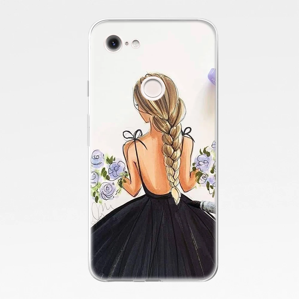 

Fashion Beautiful Girl Phone Case For Google Pixel 5 4a 4 3a 3 2 XL Soft Silicone TPU Cover for Pixel 5XL 4XL 3XL 2XL Coque Capa