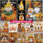 Алмазная живопись AB Drill, вышивка крестиком Санта-Клауса, алмазная вышивка, мультяшная полноразмернаякруглая мозаика с цветами, подарки для домашнего декора