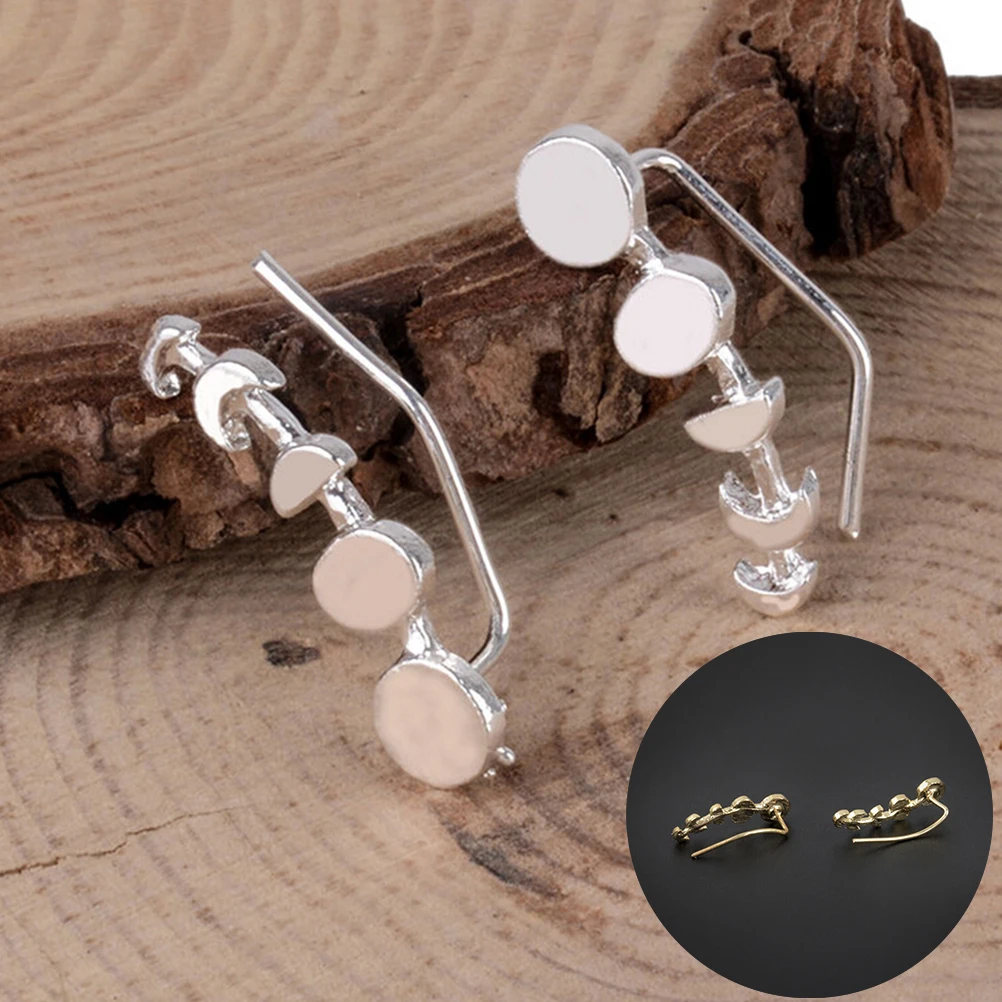 1 пара серебряные/золотые серьги-наручники для женщин | Украшения и аксессуары