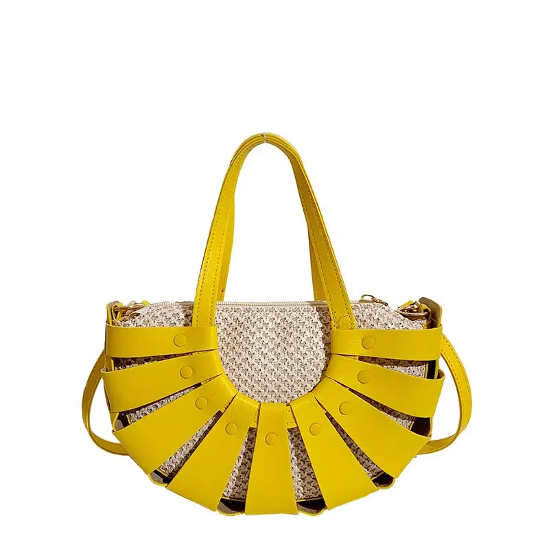 

Bags Women Luxury Brand Leather Rattan Women Handbags For Women Summer Hand Bag 2021 Trendy Weave Crossbody Bag Female Bolsa