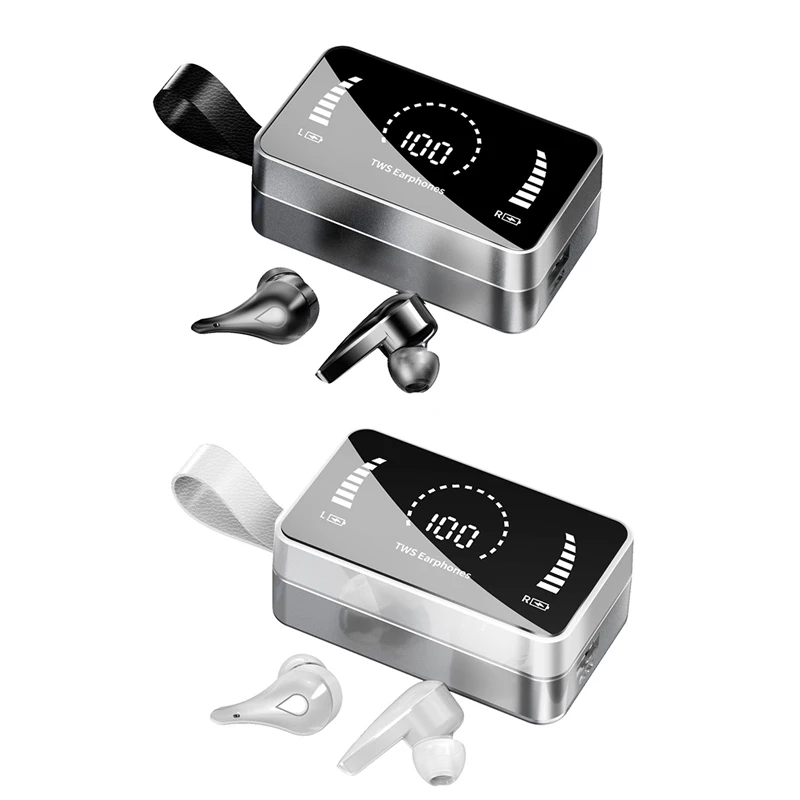 

Mirror Digital Display Press Bluetooth 5.1 Earphone Press Control Sport Headset Wireless Gaming Headphones