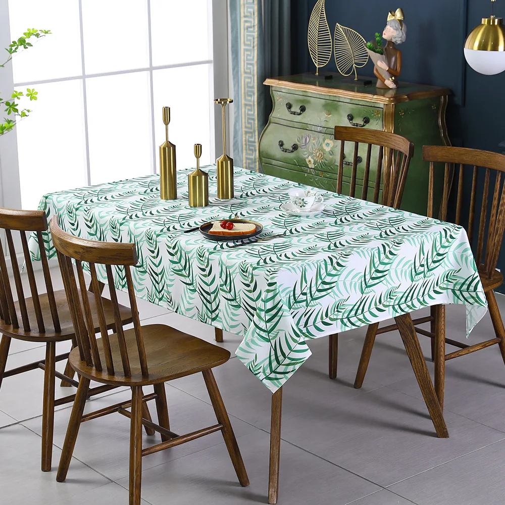 

Printed Waterproof Table Cloth European Style Plant Oil-proof Table Cover Table-cloth for Home Use Hotel Restaurants 130x180cm