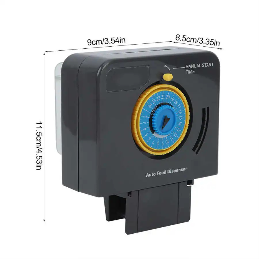 ЖК дисплей показывает Фидер рыбы регулируемый выход Автоматический фидер