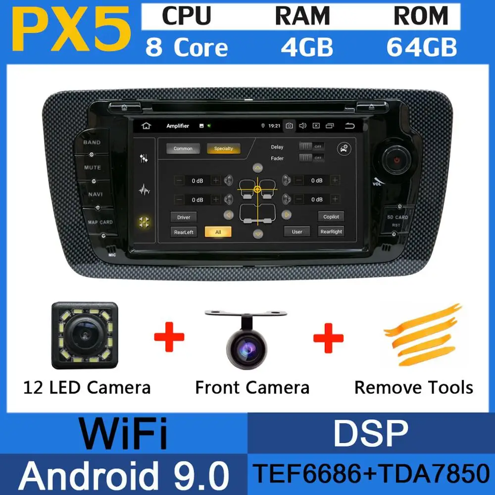 PX5 5 USB порт Android 9,0 PX6/Восьмиядерный автомобильный dvd-плеер для сиденья Ibiza 2009 2010 2011 2012 2013 Автомобильный Радио DSP gps Мультимедиа - Цвет: PX5