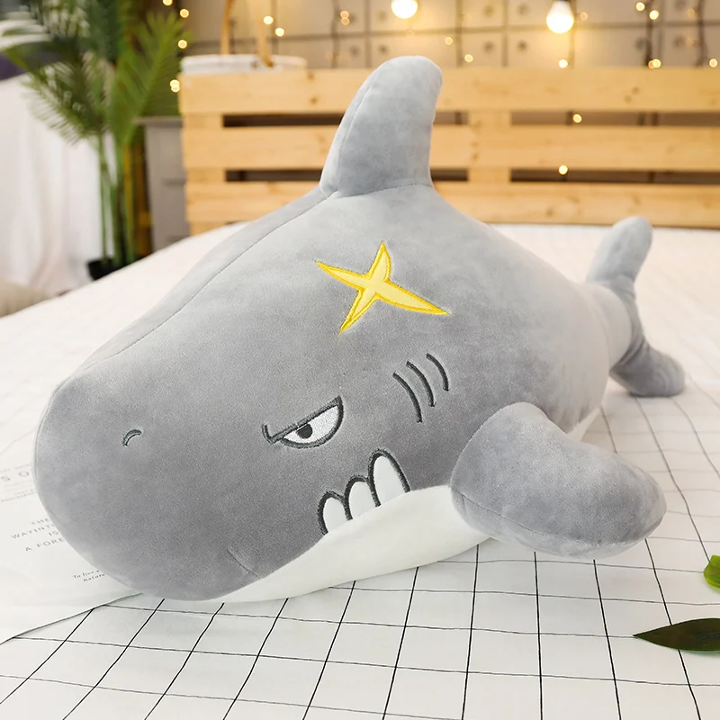 shark 110 см кровать angry Shark спальная Подушка Пингвин уплотнения подходит для детей и подушка для взрослых море животное кукла плюшевый подарок для детей - Цвет: shark