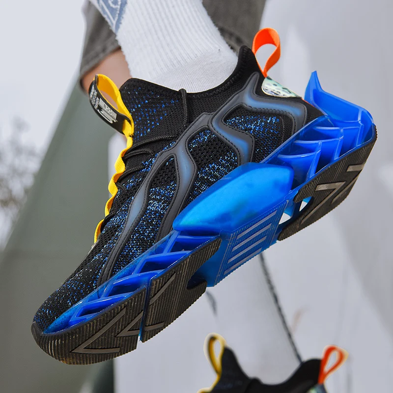 

Platform Casual Shoes Men Breathable Personality Old Chunky Sneakers Mesh Basket Homme Blade Sole Cushioning Walking Sneakers