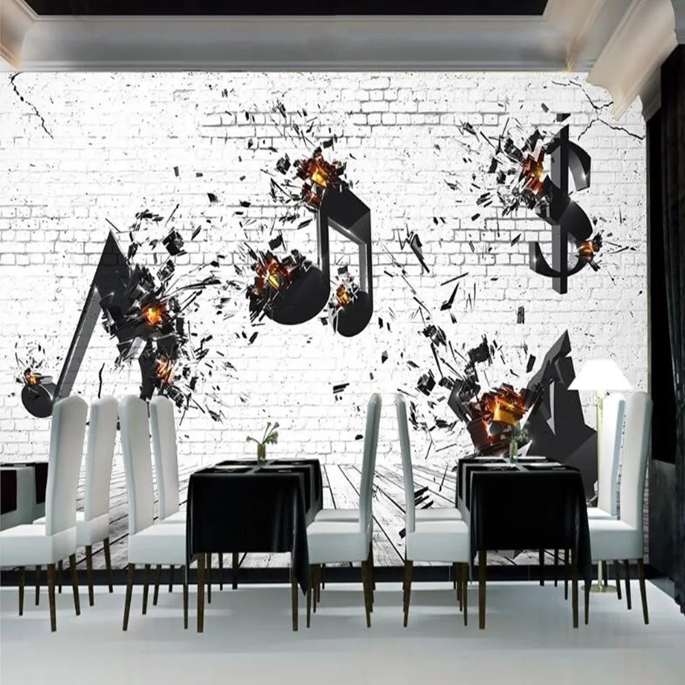 Milofi на заказ не создавайте 3D музыкальный бар к ТВ настенная плитка большой фон