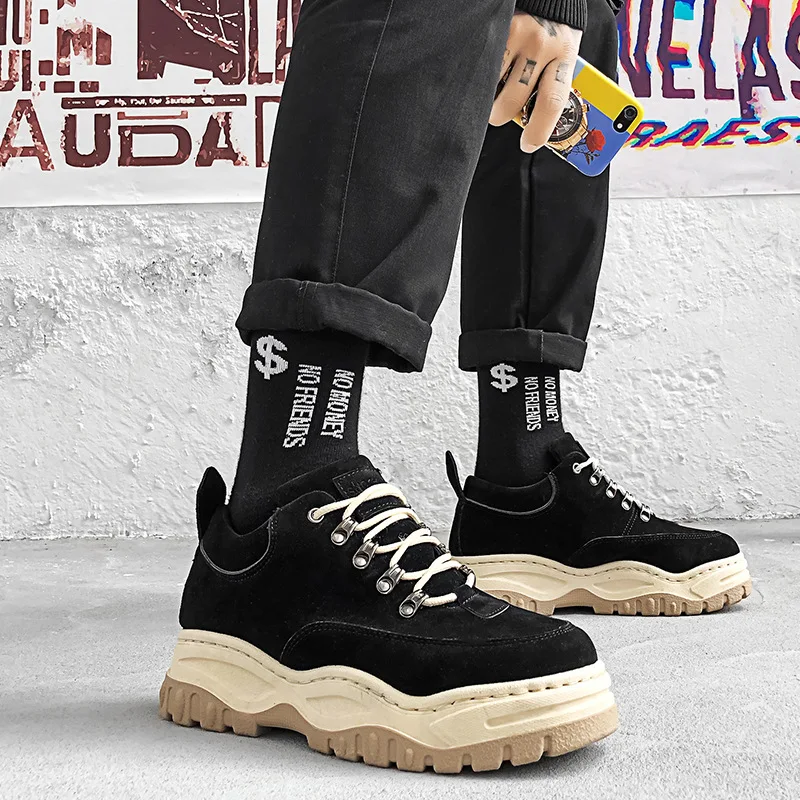 

Mens Casual Shoes Men Chunky Sneakers Platform 2021 New Summer Male Sneakers Black Autumn Shoes Sneaker for Men Comfortable