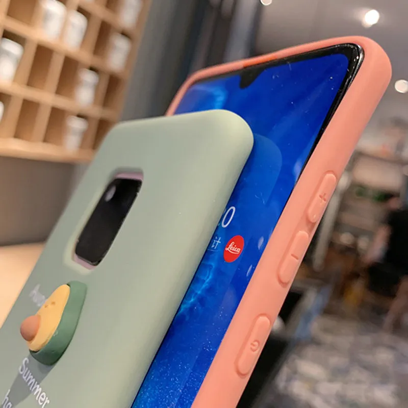 Чехол для телефона iPWSOO с объемным мультяшным изображением авокадо Huawei P30 Pro P20 Mate 20