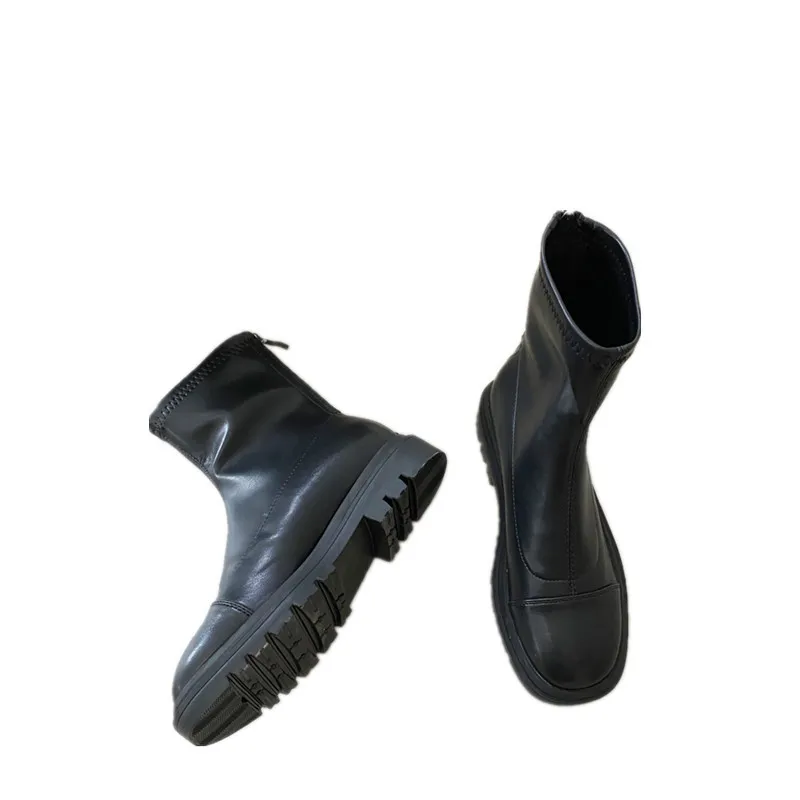 

2021 New winter women shoes Flat Bottom Soft Leather Comfortable Martin Short Boots Women Thin Boots Boots Fur Boots women shoes