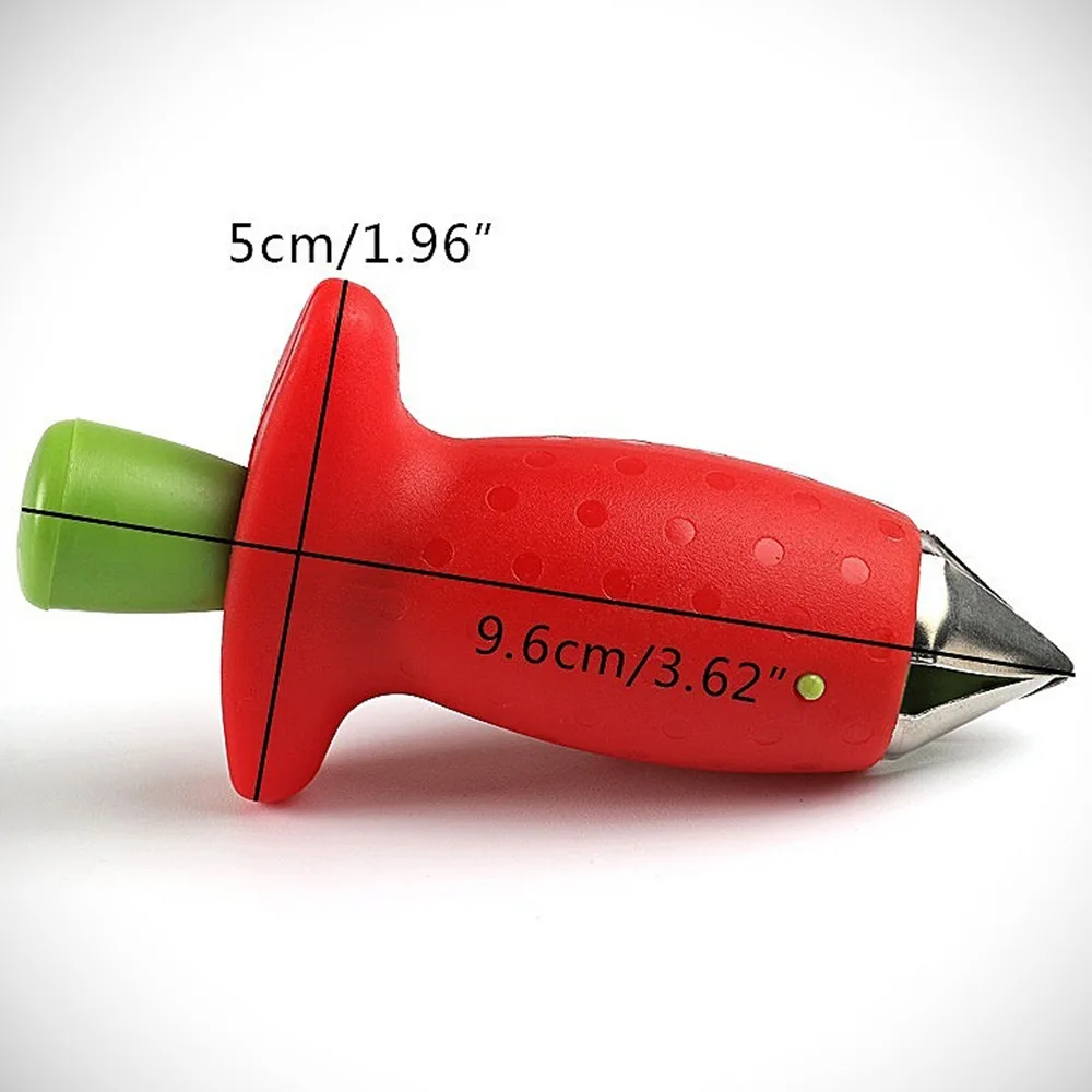 

Strawberry Hullers Metal Plastic Fruit Leaf Remover Gadget Tomato Stalks Strawberry Knife Stem Remover Kitchen Cooking Tool