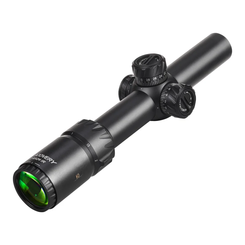 Тактический Компактный ИК прицел Discovery HD 1 6X24 стеклянный гравированный