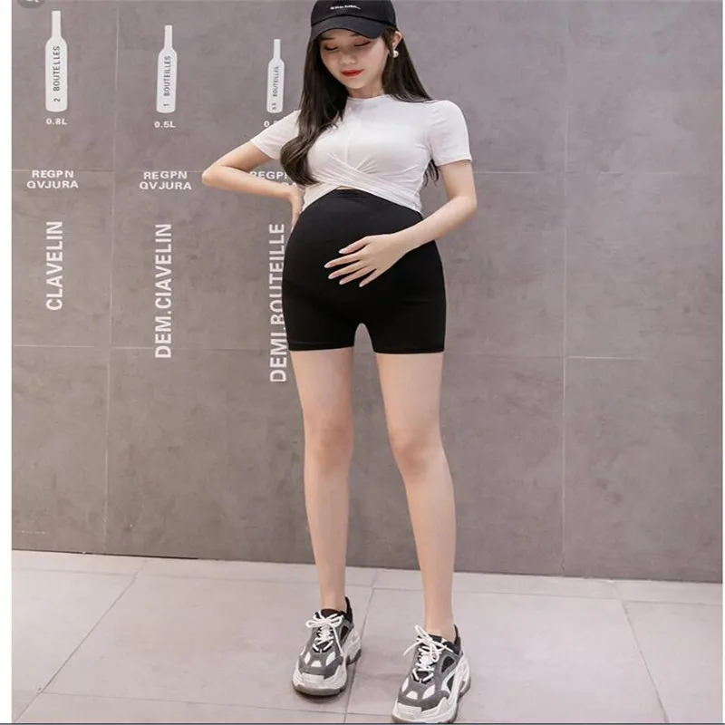 Шорты-бермуды Pregnance летние тонкие хлопковые шорты с высокой талией и поддержкой