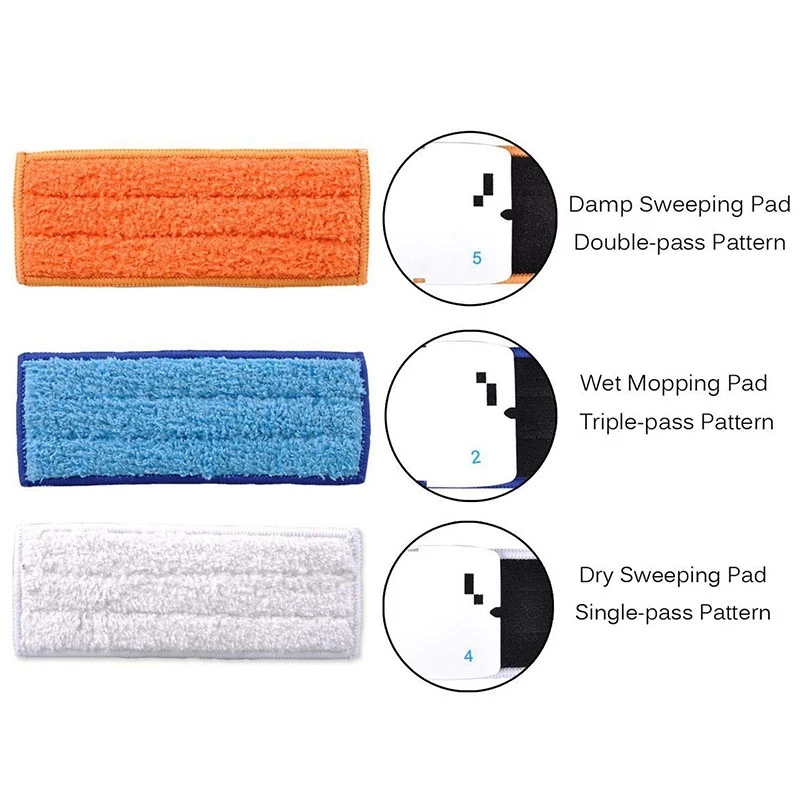 

10Pcs Washable Mopping Pads Sweeping Pad Cloth Replacement Parts For-Irobot Braava Jet 240 241 for Robots Accessories