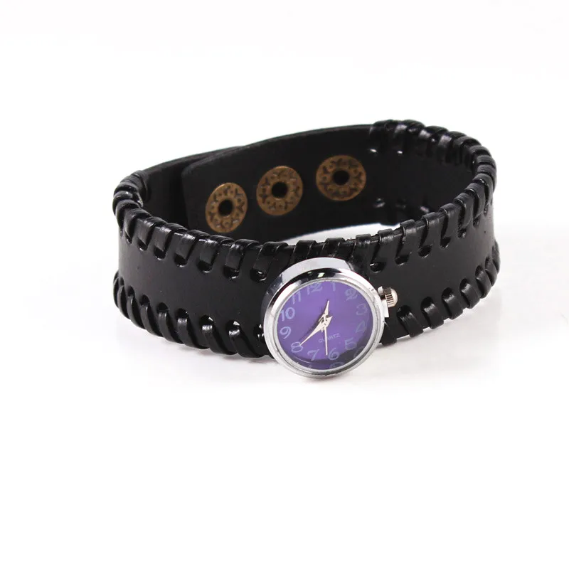 Черный Браслет из натуральной кожи 18 мм браслет с защелкой взаимозаменяемы часы