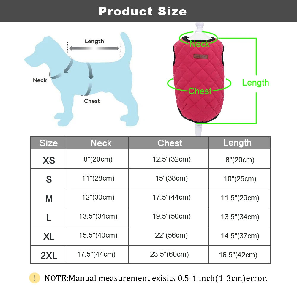 

Cat Dog Clothes Chihuahua Kitten Clothes Outfit Dog Jacket Vest Winter Clothes Pet Puppy Coat Clothing for Small Medium Cat Dogs