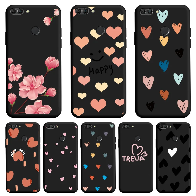 

Love Shape TPU Soft Shell For HUAWEI Y9 2018 2019 Case Silicone Edging Cute Cartoon Fundas For Huawei Y9 2018 2019 Phone Cover