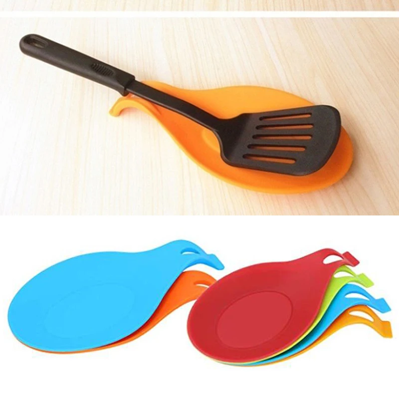 Гибкая многофункциональная силиконовая ложка подставка для отдыха термостойкая