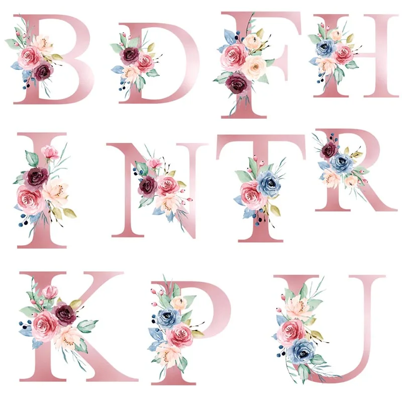 

Letter Heat Vinyl Transfer For Clothing Beautiful Flower Thermal Stickers Iron On Transfers For Clothes Appliques For T-shirt