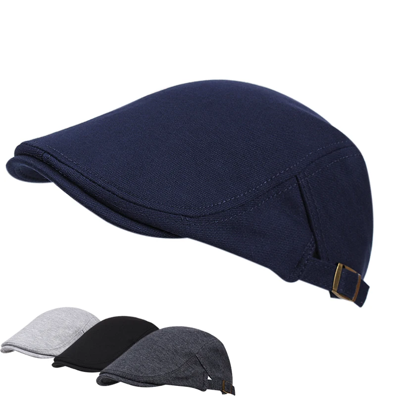 

Pure Color Cotton Retro Casual Gatsby Ivy Hat Men's Fashion Hat Trucker Cap Newsboy Hat Men's Beret