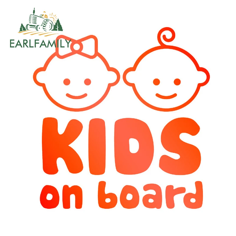 

EARLFAMILY 13 см x 12,6 см Авто детская on Board с симпатичными машинками наклейки окна наклейки на багажник Водонепроницаемый автомобиля Assessoires прикус...
