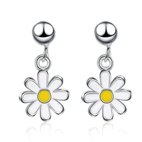 delicate sunflower little daisy studs sweet small short womens earpieces flower earrings sakura card captor za women