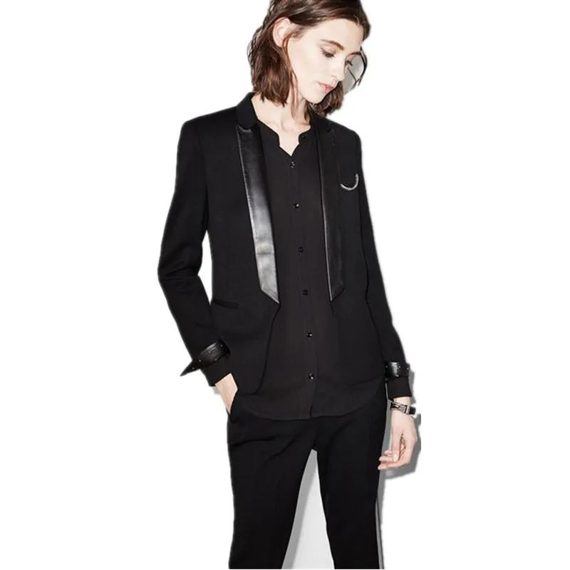 Летние женские элегантные Брючные костюмы деловые Женская Офисная форма