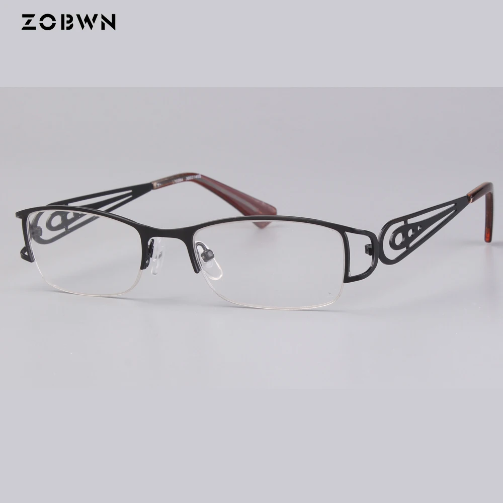 wholesale promotion очки модные classic model for girl &amp lady red glasses women black optical frames прозрачные half rim |